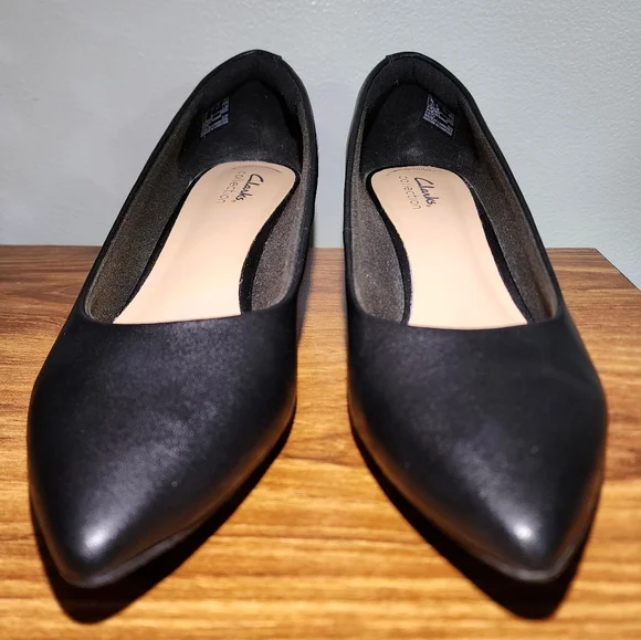 Clarks Collection Black Teresa Step Pumps, Heels, Women's Size 11 - Picture 2 of 7